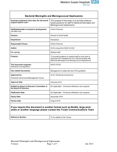 Guideline Bacterial Meningitis and