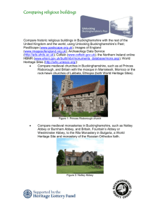 Comparing religious buildings - Unlocking Buckinghamshire`s Past