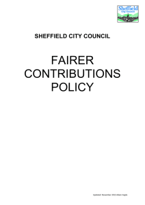 Fairer Contributions Policy