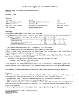 Potato Enzyme Lab