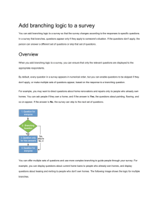 Add branching logic to a survey