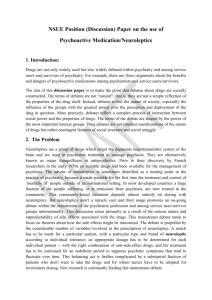 NSUE Draft Position Paper on Medication