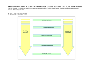 The Calgary—Cambridge framework