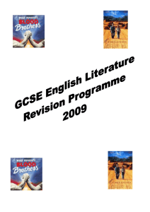 English Literature Revision programme