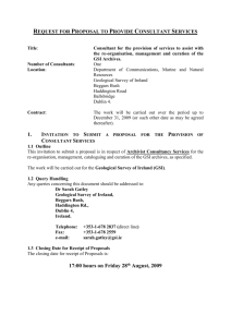 Request for Tender - Geological Survey of Ireland