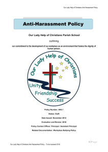 Anti-Harrassment - Our Lady Help of Christians Primary School