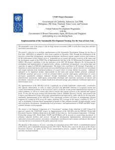 Draft GEF Project Document - Global Environment Facility