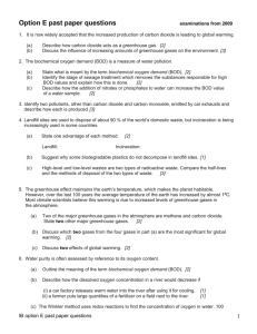 Option E past paper questions examinations from 2009 It is now