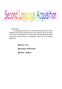 Second Language Acquisition - Zheng-Yan