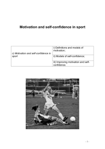 Motivation and self-confidence in sport
