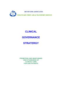 Clinical governance is a system through which NHS organisations