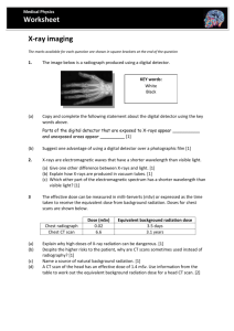 X ray imaging worksheet
