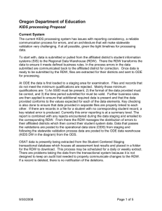 KIDS Processing Proposal - Oregon Department of Education
