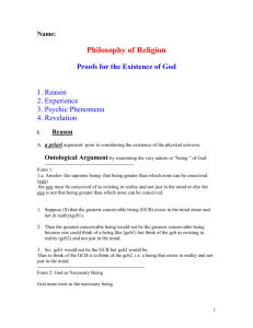Proofs for the Existence of God based on Reason