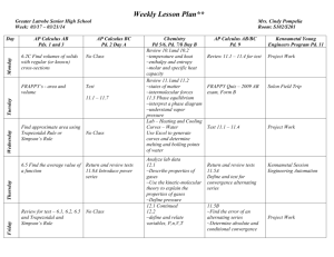 Daily Lesson Plan - Greater Latrobe School District