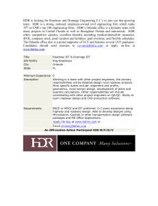 HDR is looking for Roadway and Drainage Engineering E