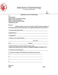 Membership Form - Indian Society of Gastroenterology