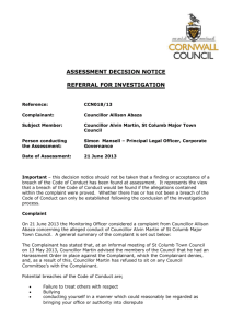 DECISION NOTICE - Cornwall Council