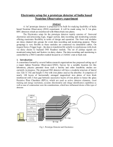 Electronics setup for prototype detector of Indian Neutrino