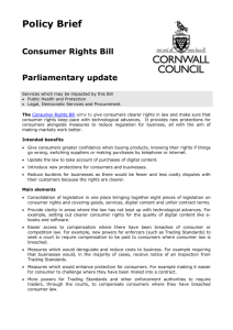 Consumer Rights Bill