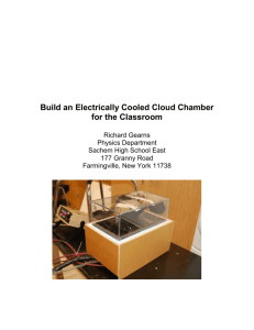 Large Electrically Cooled Diffusion Cloud Chamber with