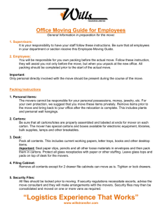 Office Moving Guide for Employees General Information in