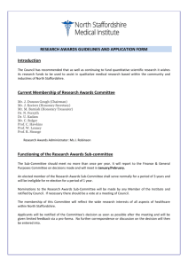 Checklist for initial assessment of Medical Institute Research Awards