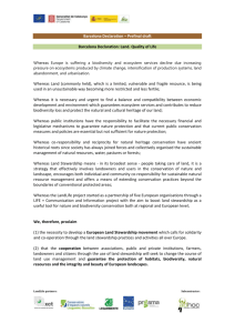Barcelona Declaration – Prefinal draft Barcelona Declaration: Land