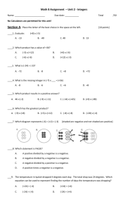 Math 8 Assignment – Unit 2