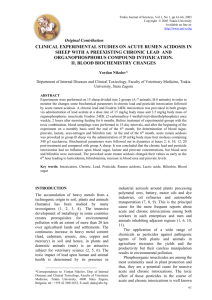 clinical experimental studies on acute rumen acidosis in - uni