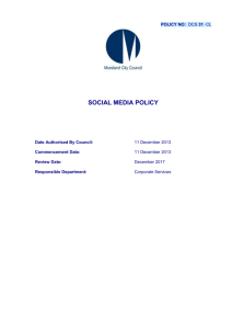 4. social media policy - Moreland City Council