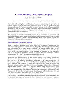 Michael Guinan, OFM, "Christian Spirituality: Many Styles, One Spirit"