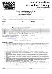 Entry Form - Motorcycling Canterbury Inc