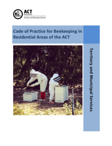 Code of Practice for Beekeeping in Residential Areas