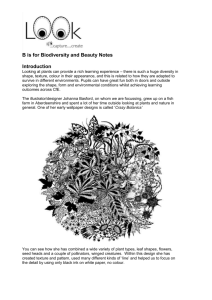 B is for Biodiversity and Beauty Notes from Sarah at DCA