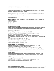 SAMPLE ARTIST RESUME AND BIOGRAPHY