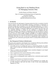 Going back to our Database Roots for Managing Genomic Data