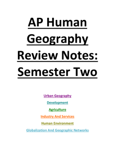 AP Human Geography Review Notes: Semester Two Urban