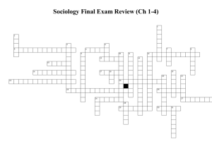 Sociology Final Exam Review (Ch 1-4)