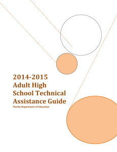 Technical Assistance Guide for Adult High Schools, 2013