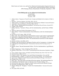 A Brief Bibliography on New (Historical) Institutionalism