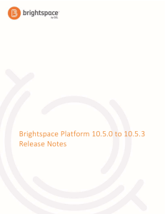Brightspace Platform 10.5.0 to 10.5.1 Release Notes