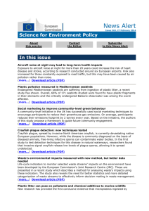 News Alert Issue 363, 27 February 2014 Science for Environment