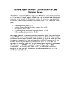 Patient Assessment of Chronic Illness Care Scoring Guide