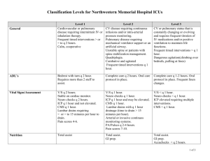 EP8-B - Acuity Classification levels for NMH ICUs Item 5 of 5)