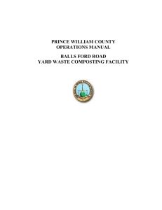 Balls Ford Road Operations Manual