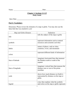 Absolute and Relative Location Worksheet