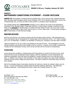 flood outlook - Otonabee Regional Conservation Authority