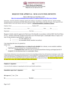 Sick Leave Pool Request Form - Midwestern State University