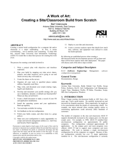 Creating a site/classroom build from scratch